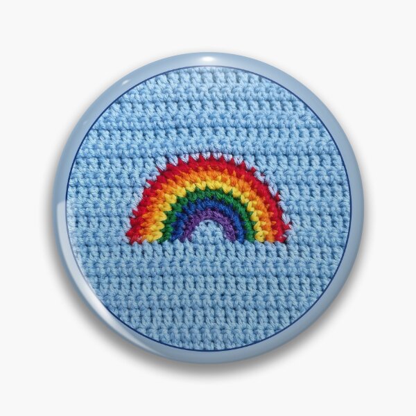 Item preview, Happy Blue Crochet Rainbow LGBTQ Gay Pride designed and sold by TackyTime.