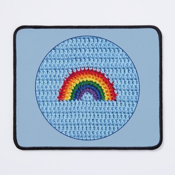 Item preview, Happy Blue Crochet Rainbow LGBTQ Gay Pride designed and sold by TackyTime.