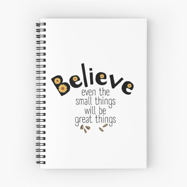 Item preview, Believe in Small Things Yellow Sunflower Positive Quote designed and sold by SunandShade.