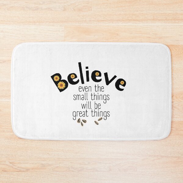 Item preview, Believe in Small Things Yellow Sunflower Positive Quote designed and sold by SunandShade.