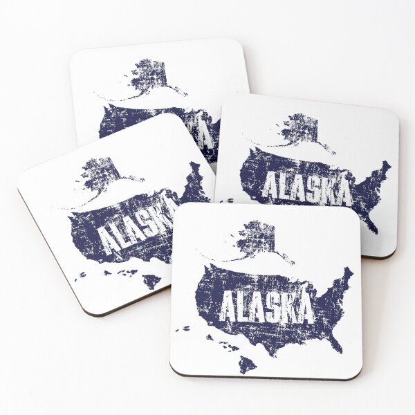 Item preview, Alaska distressed with state shape designed and sold by WhiteShirtGuy.
