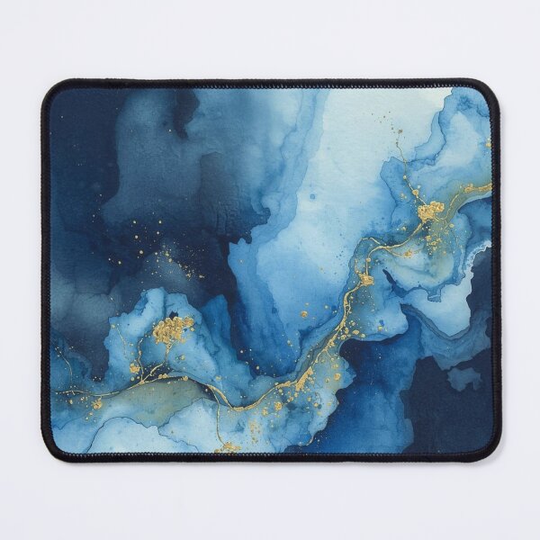Item preview, Blue Water & Gold Veins designed and sold by Harmonic_Layers.