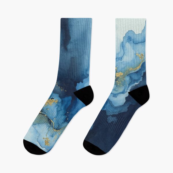 Item preview, Blue Water & Gold Veins designed and sold by Harmonic_Layers.