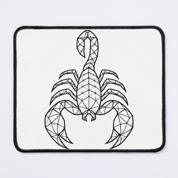 Item preview, Geometric Scorpion – Dark Low-Poly Wireframe Art designed and sold by ExpertEsche.