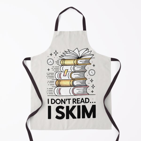 Item preview, I Don't Read I Skim Funny Book Lover Stack of Books Art designed and sold by SplashTastic.