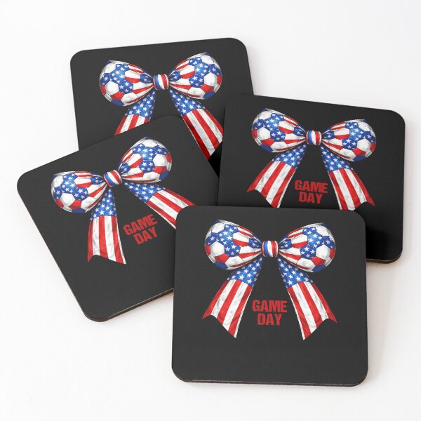Item preview, USA Soccer Bow Patriotic Hair Ribbon for Game Day Pride designed and sold by MuniraWearify.