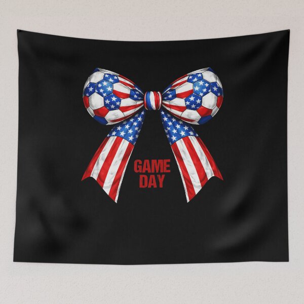 Item preview, USA Soccer Bow Patriotic Hair Ribbon for Game Day Pride designed and sold by MuniraWearify.