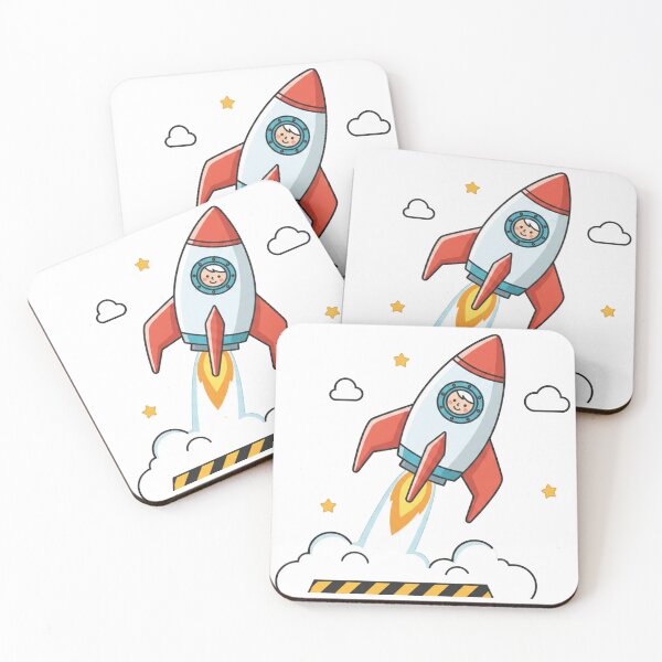 Item preview, Cute Rocket Ship Blast Off - Little Astronaut Space Adventure designed and sold by jusmich.