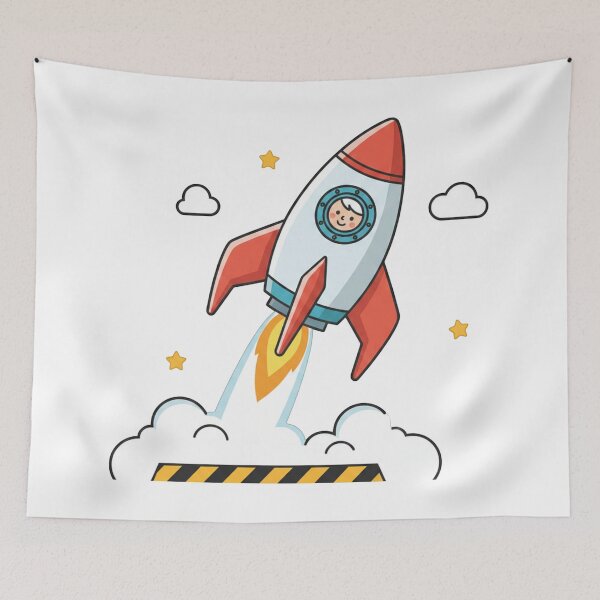 Item preview, Cute Rocket Ship Blast Off - Little Astronaut Space Adventure designed and sold by jusmich.