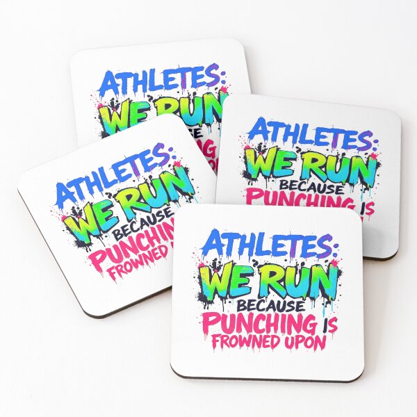 Item preview, Funny Running Quote Athlete Humor Punching Frowned Upon designed and sold by SholoStudio.