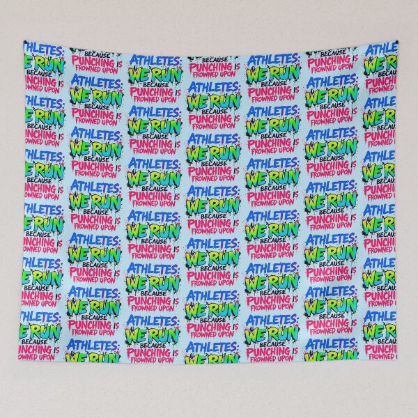 Item preview, Funny Running Quote Athlete Humor Punching Frowned Upon designed and sold by SholoStudio.