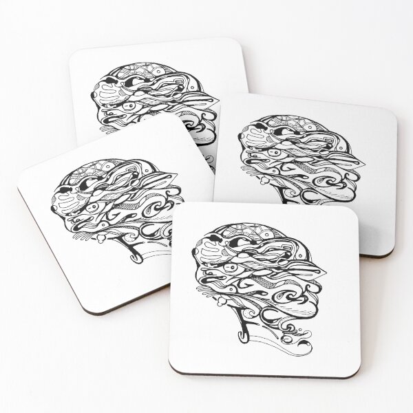 Item preview, Silent Profile – Abstract Portrait Ink Drawing designed and sold by LucianStanica.