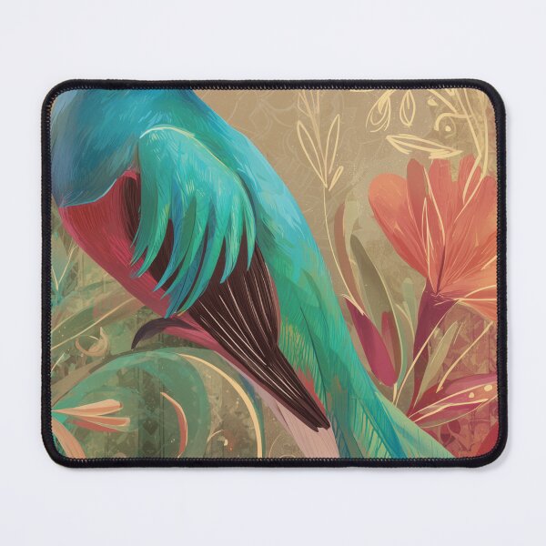 Item preview, Guatemalan Quetzal & Floral Illustration designed and sold by Cafecito & Cultura.