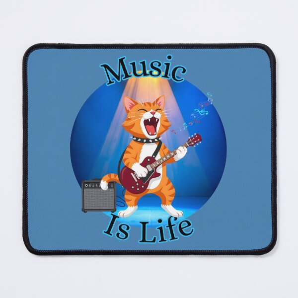 Item preview, Music Is Life Cat designed and sold by Nightshade Pixie Creations.