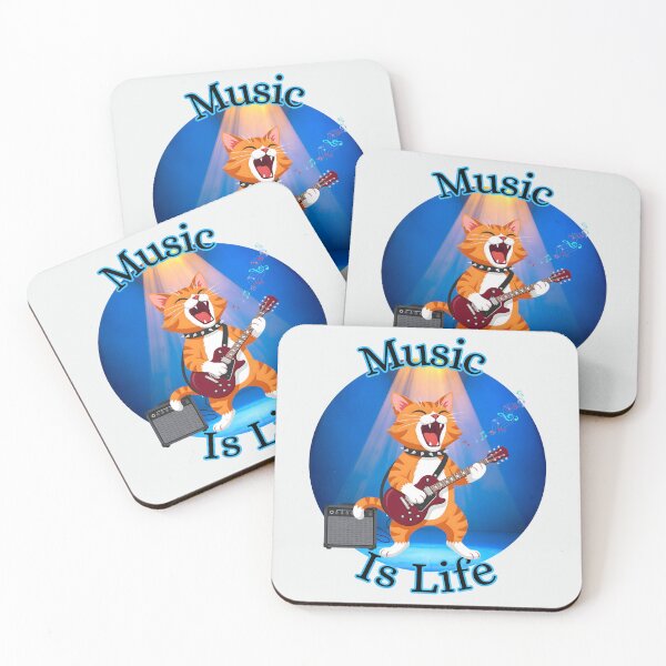 Item preview, Music Is Life Cat designed and sold by Nightshade Pixie Creations.