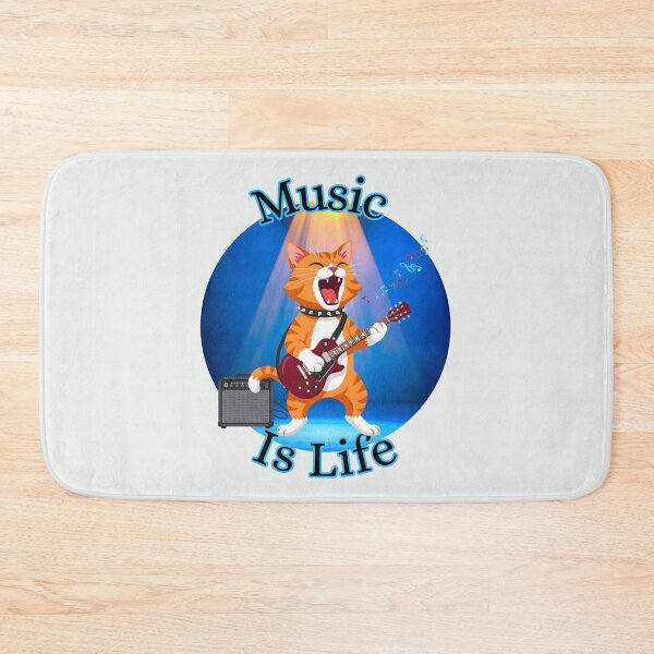 Item preview, Music Is Life Cat designed and sold by Nightshade Pixie Creations.