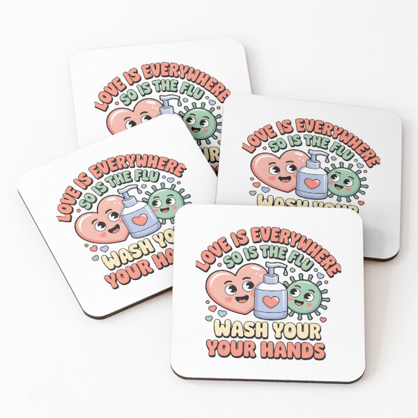 Item preview, Love Is Everywhere So Is The Flu – Funny Nursing Valentine designed and sold by Viktorio Art Shop.
