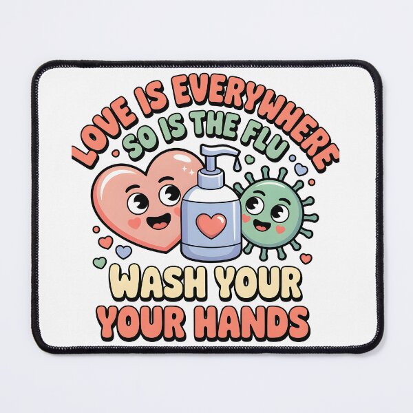 Item preview, Love Is Everywhere So Is The Flu – Funny Nursing Valentine designed and sold by Viktorio Art Shop.