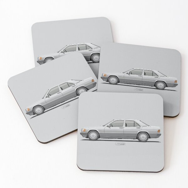 Item preview, 190E W201 Sportline Astral Silver – 90s German Sedan Illustration designed and sold by ARVwerks.
