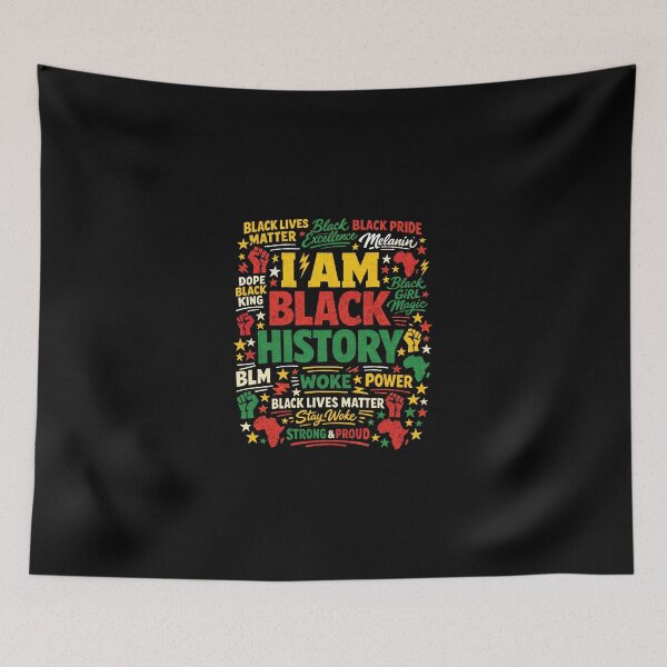 Item preview, I Am Black History – Black Pride Typography designed and sold by D4nnyBoiArt.
