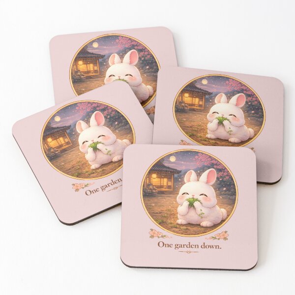 Item preview, One Garden Down – Kawaii Bunny Japanese Aesthetic Art designed and sold by CogoPrints.