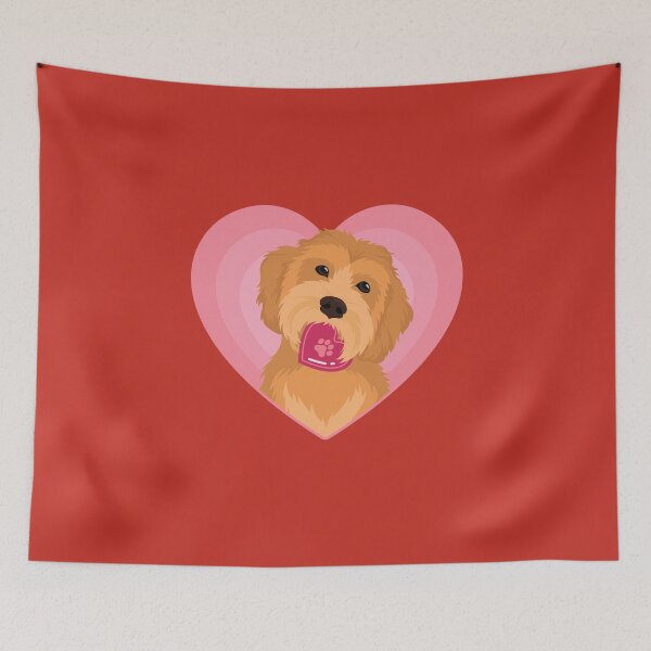 Item preview, Goldendoodle Valentine Heart Golden Doodle designed and sold by jaygo.