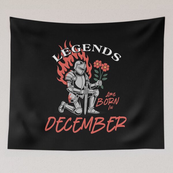 Item preview, Legends Are Born in December – Knight Birthday Graphic designed and sold by TipTop GFX.