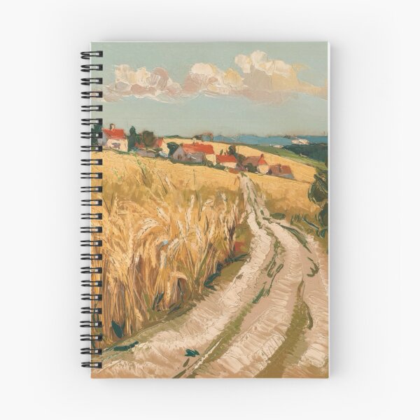 Item preview, Country Path Through Wheat Fields | European Village Landscape. Art  Painting By Carraann  designed and sold by CARRAANN.