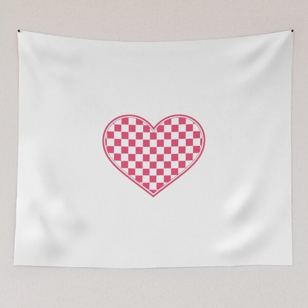 Item preview, Cute Pink Checkered Heart - Retro Valentine Heart designed and sold by D4nnyBoiArt.