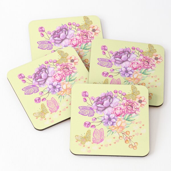 Item preview, Hearts Butterflys and Flowers Bouquet designed and sold by ncNatureVisions.