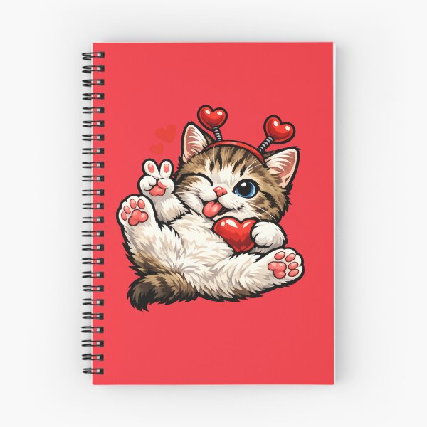 Item preview, Winking Love Kitten With Heart Antenna designed and sold by memememescat.