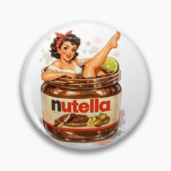 Item preview, World Nutella Day Pin-up Girl - Retro Chocolate Hazelnut Love designed and sold by SvitlanaSolo.