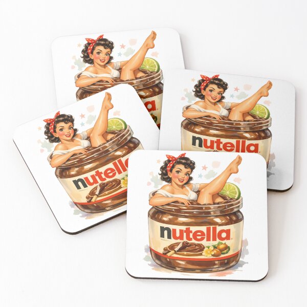 Item preview, World Nutella Day Pin-up Girl - Retro Chocolate Hazelnut Love designed and sold by SvitlanaSolo.