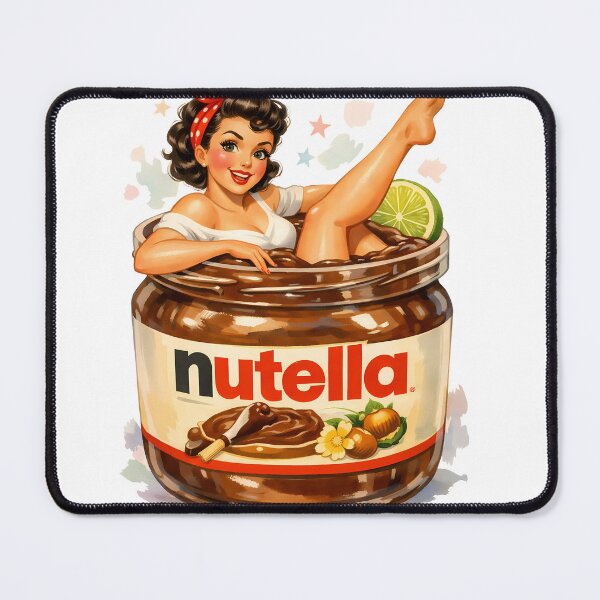Item preview, World Nutella Day Pin-up Girl - Retro Chocolate Hazelnut Love designed and sold by SvitlanaSolo.