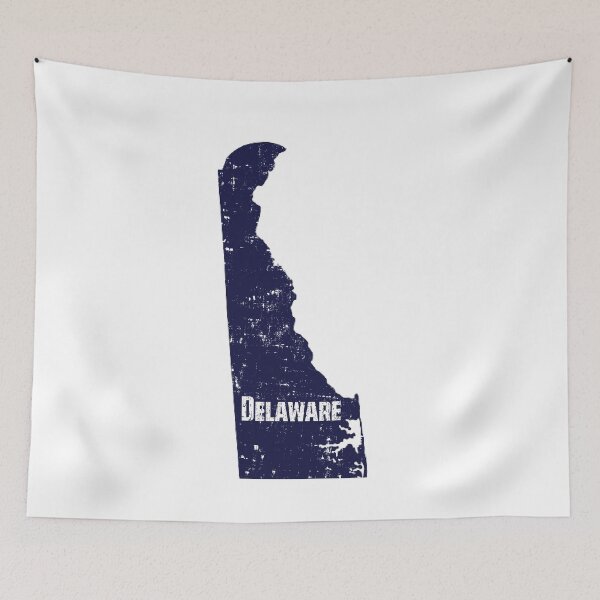 Item preview, Delaware distressed with state shape designed and sold by WhiteShirtGuy.