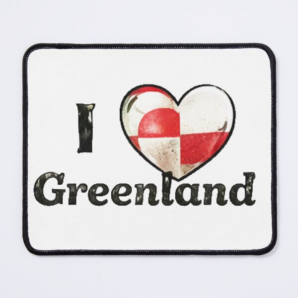 Item preview, I Love greenland flag designed and sold by AddlPoolart.