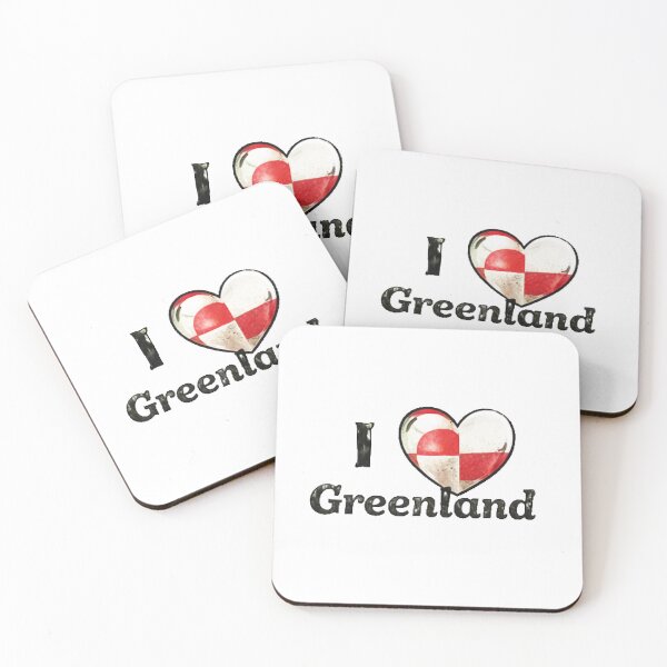 Item preview, I Love greenland flag designed and sold by AddlPoolart.