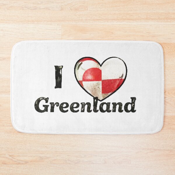 Item preview, I Love greenland flag designed and sold by AddlPoolart.