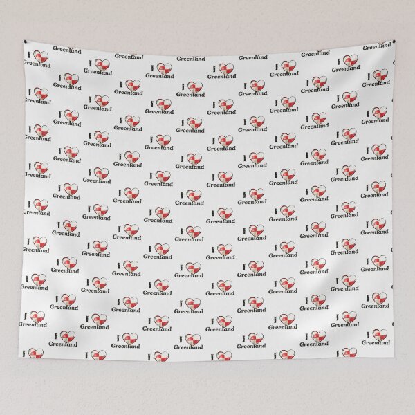 Item preview, I Love greenland flag designed and sold by AddlPoolart.