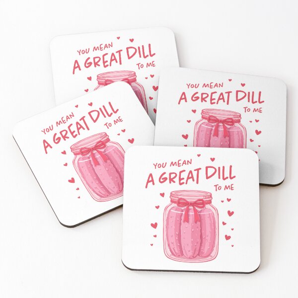 Item preview, You Mean a Great Dill to Me – Cute Pickle Love Pun Illustration designed and sold by BrainBubbleArt.