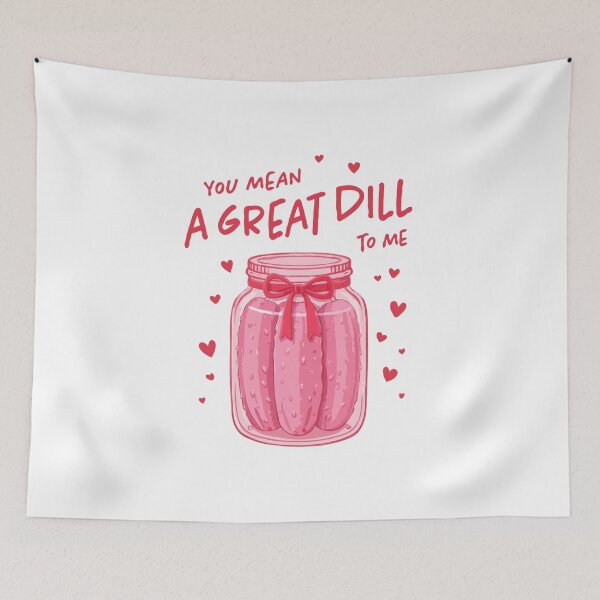 Item preview, You Mean a Great Dill to Me – Cute Pickle Love Pun Illustration designed and sold by BrainBubbleArt.