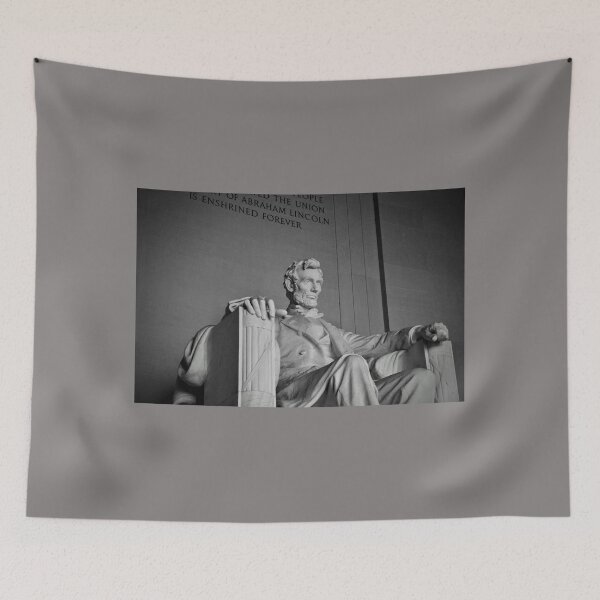 Item preview, Lincoln Memorial Statue – Black and White Washington D.C. Photography designed and sold by BlueRidgeBazaar.