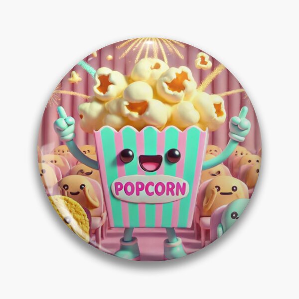 Item preview, Popcorn Party Fireworks – Cute 3D Cartoon designed and sold by ComedyInkFactor.