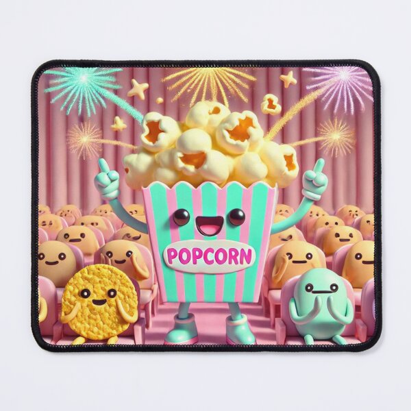 Item preview, Popcorn Party Fireworks – Cute 3D Cartoon designed and sold by ComedyInkFactor.