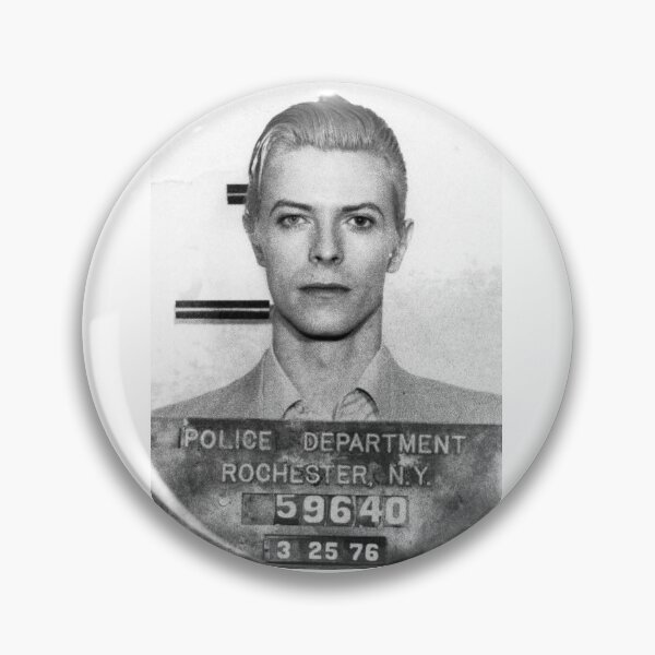Item preview, Bowie Mugshot designed and sold by kosmikjive.