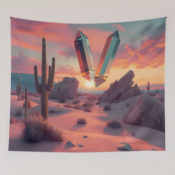Item preview, Desert Cactus Crystal Vortex Sunset designed and sold by AsSceneOnScreen.