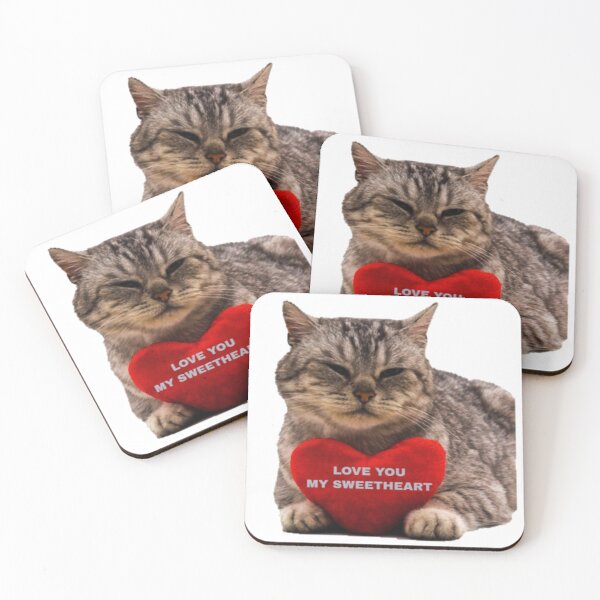 Item preview, Cute cat with heart for Valentine day designed and sold by NoxLand.