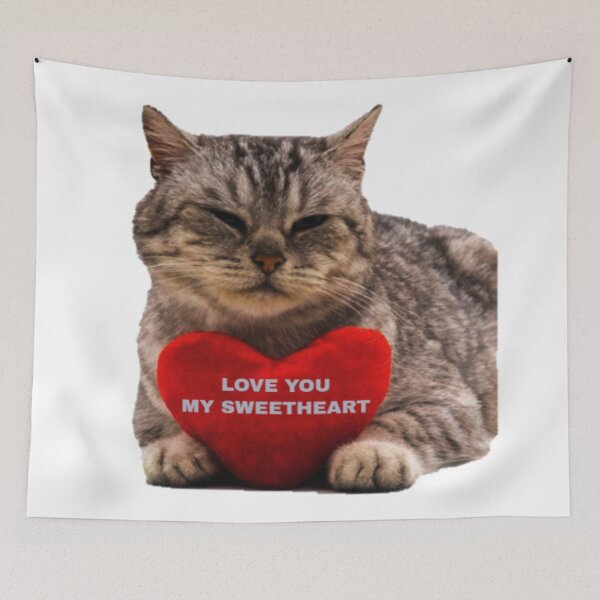 Item preview, Cute cat with heart for Valentine day designed and sold by NoxLand.