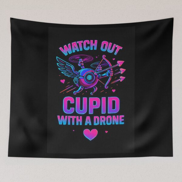 Item preview, Cupid with a drone designed and sold by JI-PIXEL-PLACE.