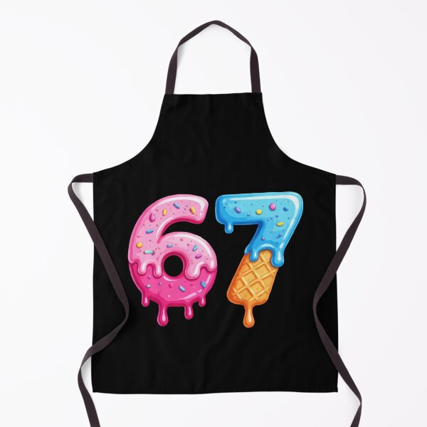 Item preview, 67 “Six Seven” Meme Drip Art – Viral UK Slang Numbers in Donut & Ice Cream Style designed and sold by BrainBubbleArt.